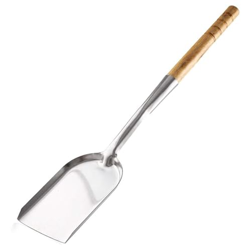 29 -Zoll -Lange Eschenschaufel, Kaminschächteschuheschaufel, Feuerofenstaubpfanne, Ofenschaufel mit abnehmbarem Holzgriff, Stahlof von XUEYEGONGJI