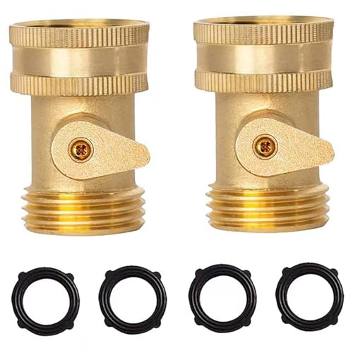 2Set Garden Schlauch Absperrventil 3/4 Zoll Feststoffe Messingschlauch abgeschaltetes Ventil mit 4 Gummi -Waschmaschinen Gartenbal von XUEYEGONGJI