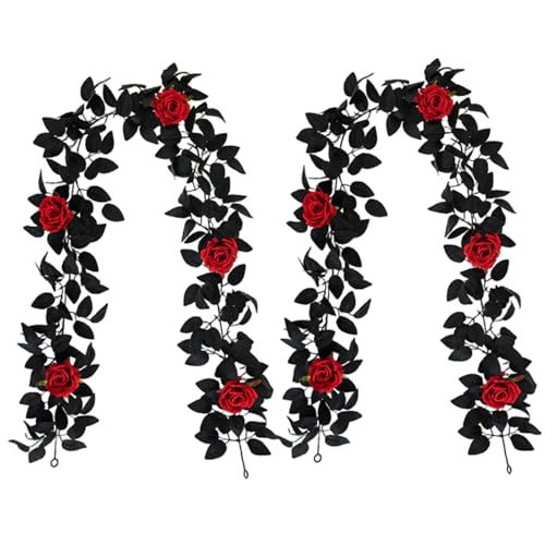 2pcs Halloween Girlanden 5.7ft künstliche Rosengirland 2pcs Halloween Girlanden 5.7ft künstliche Rosengirland von XUEYEGONGJI