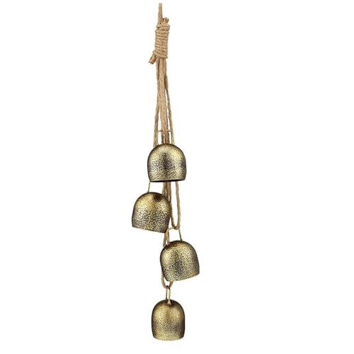 Kuh Bell rustikaler Vintage -Wand hängende Glocke Lucky 4 Glocken tragbare Weihnachtsglocken für Dekorationstürbügel Weihnachtsbaumkranz, Hexenglocken Glocken Kuh Bell rustikaler Vintage -Wand hängende Glocke Lucky 4 Glocken tragbare Weihnachtsglocken für Dekorationstürbügel Weihnachtsbaumkranz, Hexenglocken Glocken von XUEYEGONGJI