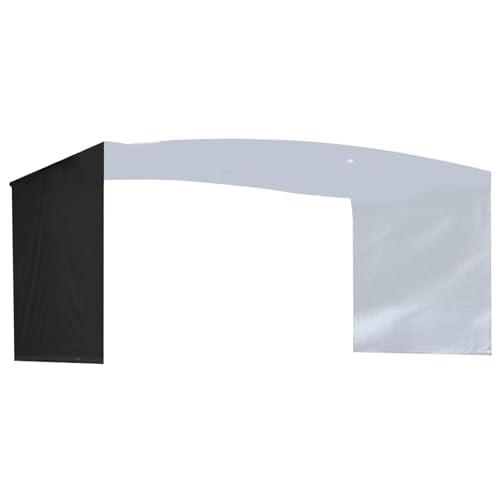 Pergola Schattenabdeckung 17x7 Fuß mit Silber beschichtete Polyester Pergola-Deckung Ersatz für Garten, nur (schwarz), Ersatzdach von XUEYEGONGJI