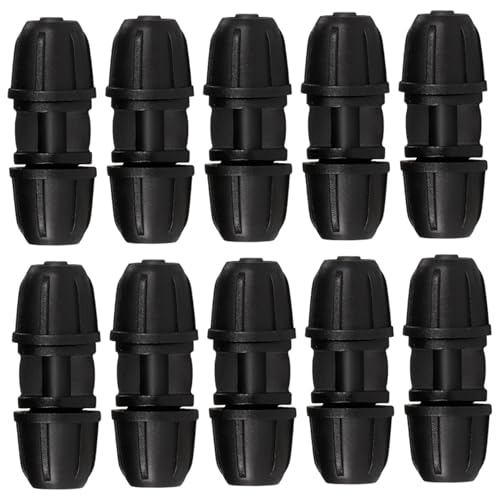 Tropfbewässerungsanpassungen 10pcs 1, 6 x 0, 6 Zoll Tropfbewässerungsteile Gerade Kupplungssystem Teile Einfach Installationssystem für Gartenhof für Garten von XUEYEGONGJI