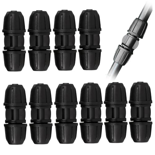 Tropfbewässerungsanpassungen 10pcs 1, 6 x 0, 6 Zoll Tropfbewässerungsteile Gerade Kupplungssystemteile System von XUEYEGONGJI