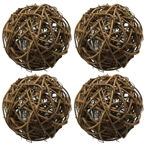 XUEYEGONGJI 4pcs dekorative Bälle, 6 Zoll Rattankugeln, rustikale Zweigkugeln Grapevine -Kugeln für Mantel Zeigen Hochzeitshäuser, dekorative Bälle XUEYEGONGJI 4pcs dekorative Bälle, 6 Zoll Rattankugeln, rustikale Zweigkugeln Grapevine -Kugeln für Mantel Zeigen Hochzeitshäuser, dekorative Bälle von XUEYEGONGJI