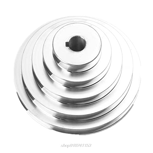 Riemenscheiben，Zahnriemenrad Aluminium A Typ 5-Stufenscheibe-Rad 150mm Außendurchmesser für Zahnriemen(14mm) von XUEZHEN