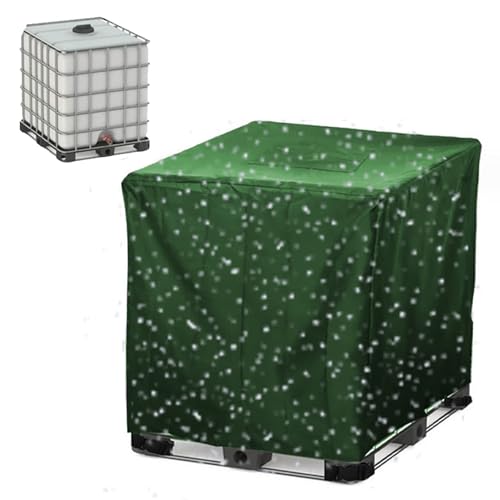 210d Oxford Outdoor-Patio Wassertank Tank Abdeckung mit ösen/Reißverschluss,IBC Tank Abdeckung 1000l,IBC tank abdeckung Container Cover Wasserdichte Anti-uv Schutzhülle(Size:1000L-120x100x116cm,Color: von XUHCLY