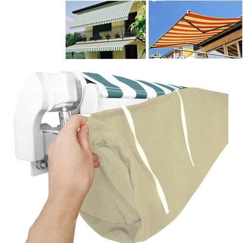 XUHCLY Terrassen-Markisenabdeckung Wasserdicht Markisenabdeckung für Außenbereich Schutzhülle Für Markisen Abdeckung,Markisenabdeckung Abdeckplane(Size:450cm,Color:b) von XUHCLY