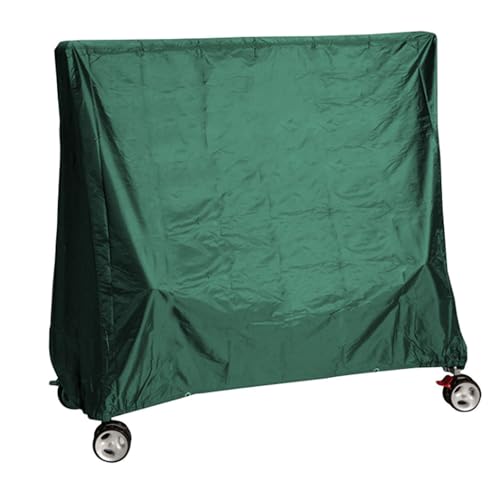 XUHCLY Tischtennistisch Abdeckung,Wasserdicht Tischtennisplatte Schutzhülle Oxford-Stoff Staubdicht PingPong Tisch Cove-r Faltbarer Ping-Pong Tisch Staubabdeckung,(Size:190T-155x75x144cm,Color:Green) von XUHCLY