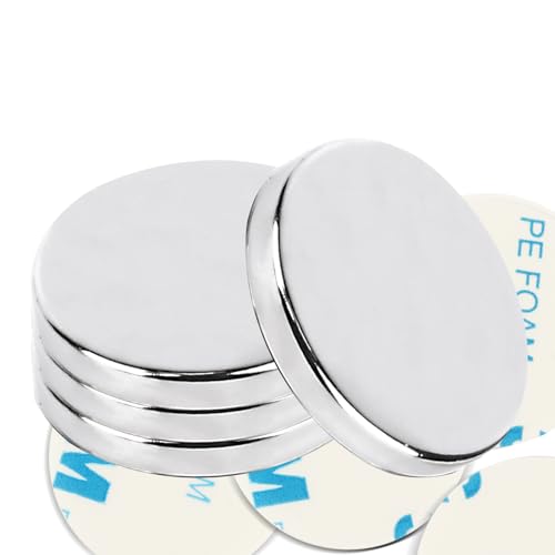 4 Stück Magnete Starke, 30 x 2,5 mm Neodym Magnete Extra Starker Magnet Stark, Flach Magnetes Selbstklebend Doppelseitigem, Seltenerdmagnete, Rund Magnetes für Magnettafel 4 Stück Magnete Starke, 30 x 2,5 mm Neodym Magnete Extra Starker Magnet Stark, Flach Magnetes Selbstklebend Doppelseitigem, Seltenerdmagnete, Rund Magnetes für Magnettafel von XUIIOSOOKP