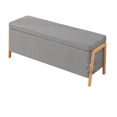 Ende der Bettbank Gepolsterter Schuhwechselhocker, Haushaltsbank, lange Bank, Bekleidungsgeschäft, langes Brett, Sofa, Nachttischhocker, Schlafzimmer, Aufbewahrung, Aufbewahrungshocker(Grigio) von XUJUAN-0227