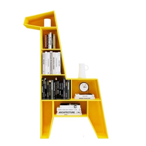 XUJUAN-0227 Bücherregal Eisen-Bücherregal in Tierform, Aufbewahrungsregal for Bilderbücher, Dekoration, Bücherregal Bodenanzeige Stand (Size : Yellow) von XUJUAN-0227