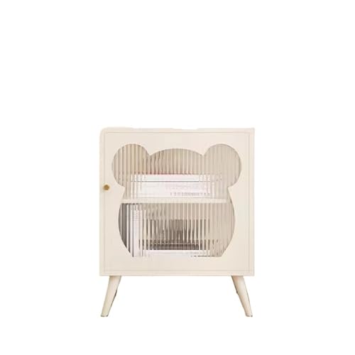 XUJUAN-0227 Kommode Creme Wind Nachttisch Einfaches Sofa Eisen Kleiner Lagerschrank Schlafzimmer Kreativer(Weiß) von XUJUAN-0227