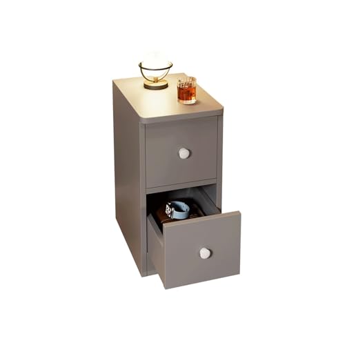 XUJUAN-0227 Kommode Kleiner Grauer Nachttisch, Massivholz-Aufbewahrungsschrank, Sideboard mit Zwei Schubladen, Massivholz-Aktenschrank for Wohnzimmer, Schlafzimmer und St XUJUAN-0227 Kommode Kleiner Grauer Nachttisch, Massivholz-Aufbewahrungsschrank, Sideboard mit Zwei Schubladen, Massivholz-Aktenschrank for Wohnzimmer, Schlafzimmer und St von XUJUAN-0227
