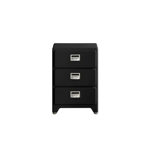 XUJUAN-0227 Kommode Massivholz Nachttisch Schlafzimmermöbel minimalistische Lagerung kleine Vintage Wohnzimmer Sideboard(Schwarz) von XUJUAN-0227