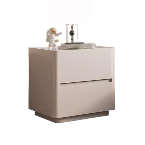 XUJUAN-0227 Kommode Rock Slab Wooden Nightstand Simple Home Bedroom Bedside Storage Cabinet Khaki(Klein) von XUJUAN-0227