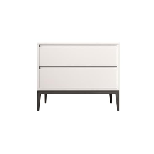 XUJUAN-0227 Kommode Weiß/grau/beige Lagerschrank mit Schubladen, Massivholz Nachttisch Schrank for Wohnzimmer, Schlafzimmer, Küche(Weiß) von XUJUAN-0227
