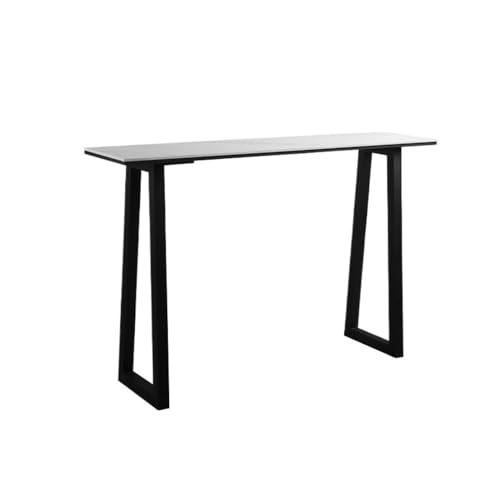 XUJUAN-0227 Stehtisch 160 cm einfacher Langer Stehtisch mit Metallrahmen, rechteckiger Stehtisch for Küche, Esszimmer und Wohnzimmer Esstisch(Weiß) von XUJUAN-0227