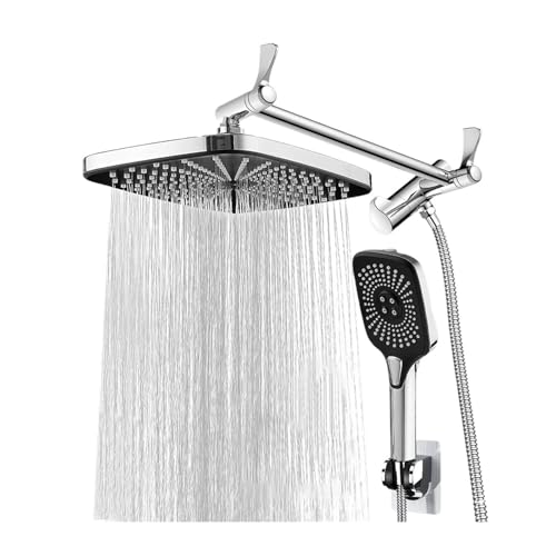 12 Zoll Feste Duschkopf/Handbrause-Kombination Mit Verlängerungsarm Badezimmer-Duscharmatur-Set Handbrause Mit Top-Spray 12 Zoll Feste Duschkopf/Handbrause-Kombination Mit Verlängerungsarm Badezimmer-Duscharmatur-Set Handbrause Mit Top-Spray von XUKQCVYC