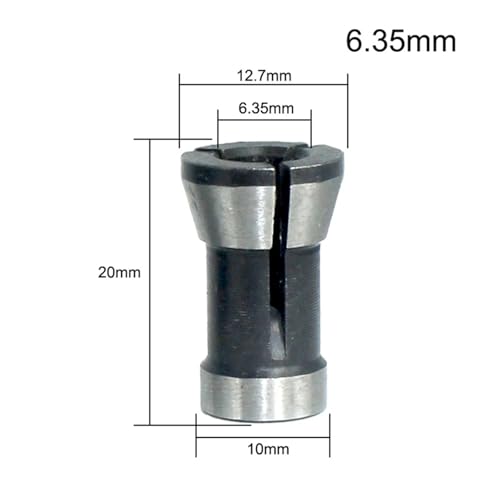 1PC & 3PC Hochpräzise Adapter-Spannzange For Holzfräser 8mm 6,35mm 6mm Spannzangenfutter Gravur-Trimmmaschine Fräser(6.35mm) von XUKQCVYC