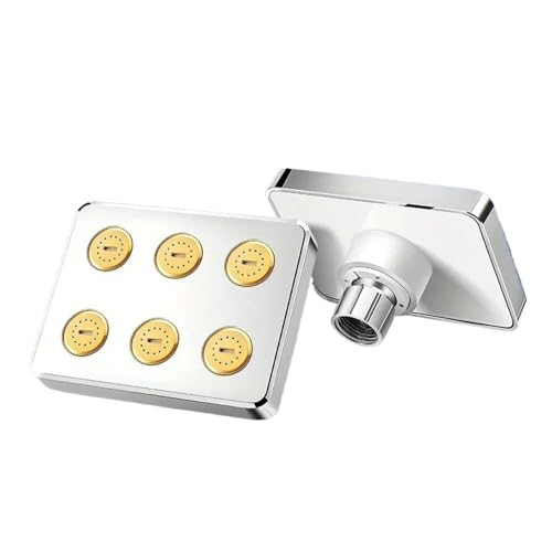 360 ° Mini-Surround Druckduschkopf Großer Wasserregenduschkopf Duschkopf Dusche Badezimmerzubehör(Silvery-1PCS) von XUKQCVYC