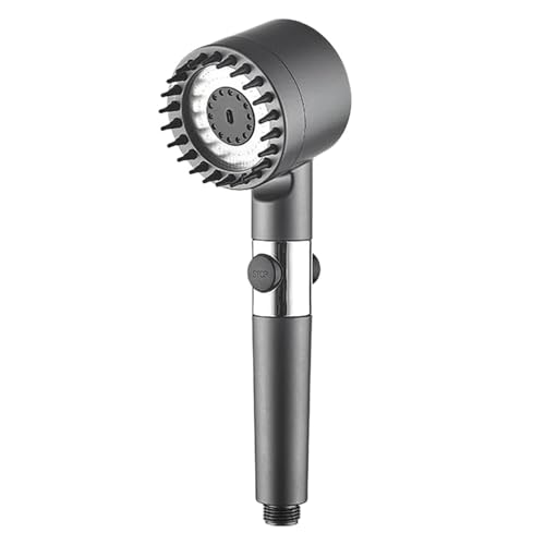 4 Modi Massage-Duschkopf Mit Silikonbürste Abnehmbarer Sprühpistolenmodus Handbrause Mit Hochdruck-Badezimmerbrause Mit Filter(1pc shower head) von XUKQCVYC