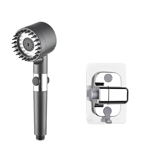 4 Modi Massage-Duschkopf Mit Silikonbürste Abnehmbarer Sprühpistolenmodus Handbrause Mit Hochdruck-Badezimmerbrause Mit Filter(Shower set 1) von XUKQCVYC