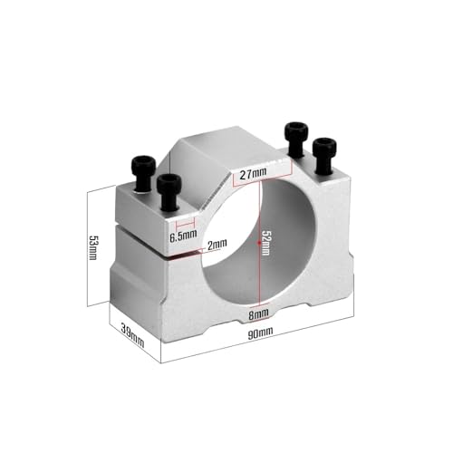 52 Mm 56 Mm 65 Mm 80 Mm Aluminium-Spindelklemme, Motorhalterung Mit 4 Schrauben For CNC-Gravierfräsmaschinen-Motormontagehalter(52mm) von XUKQCVYC