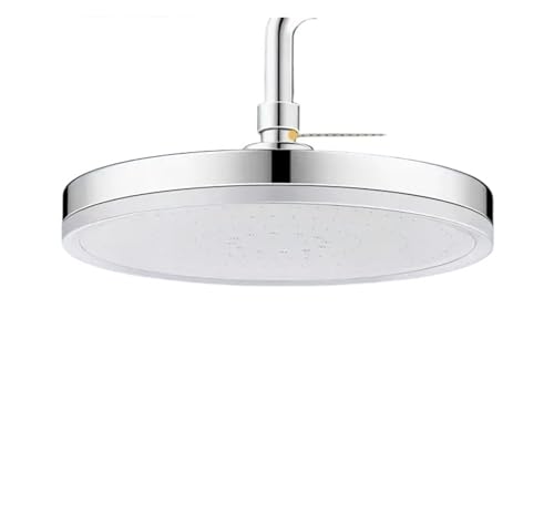 6 Modi Wasserfall-Duschkopf Hochdruck-Regendusche Überkopf-Regenduschkopf Badezimmer 360°-Drehung Großer Sprühduschkopf(Silver) von XUKQCVYC