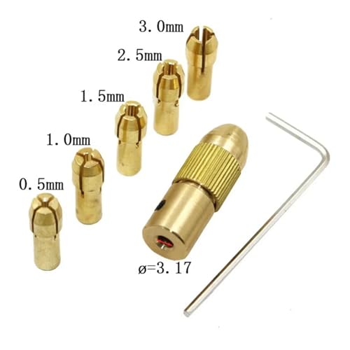 7 Teile/satz 2,0/2,35/3,17mm Messing Kompatibel For Dremel Collet Mini Bohrfutter For Elektrische Motor Welle Bohrer Bit Werkzeug Bohrfutter Adapter(3.17mm 7pcs) von XUKQCVYC