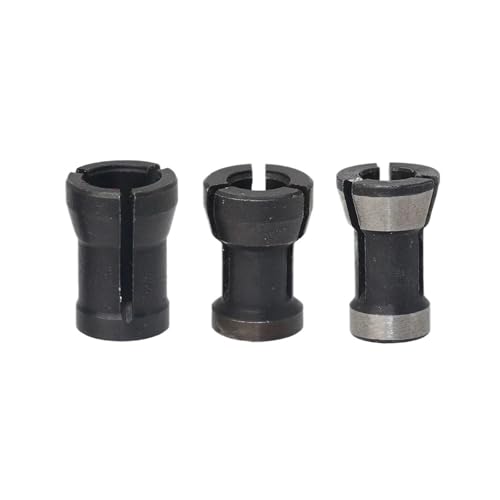 Fräsen Spannzangenfutter Präzisionsadapter Umrüstfutter Krachtige Holzbearbeitung Fräsen Trimmen Cutter Chucks 6mm 6,35mm 8mm(3Pcs Long) von XUKQCVYC