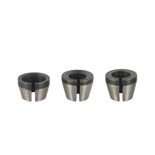 Fräsen Spannzangenfutter Präzisionsadapter Umrüstfutter Krachtige Holzbearbeitung Fräsen Trimmen Cutter Chucks 6mm 6,35mm 8mm(3Pcs Short) von XUKQCVYC