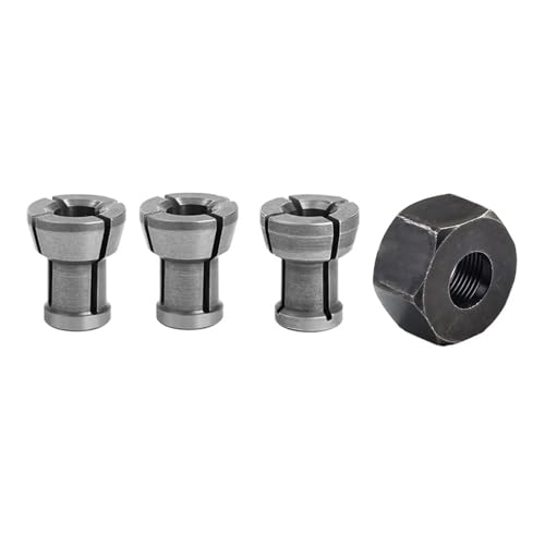 M17 6/6,35/8 Mm Spannzange Hochpräziser Spannfutteradapter Mit Mutter Gravur-Trimmmaschine Router Fräser Zubehör(Gray) von XUKQCVYC