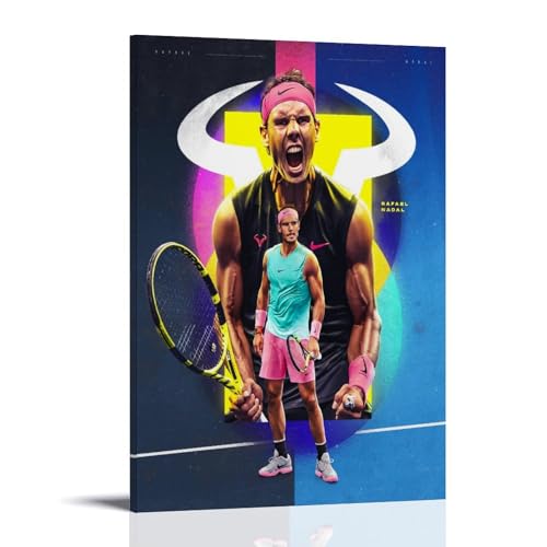 XULLONG Rafael Nadal Kunstposter Wandkunst Gemälde Leinwand Wohnzimmer Drucke Schlafzimmer Dekor Kunstwerke 20 x 30 cm XULLONG Rafael Nadal Kunstposter Wandkunst Gemälde Leinwand Wohnzimmer Drucke Schlafzimmer Dekor Kunstwerke 20 x 30 cm von XULLONG