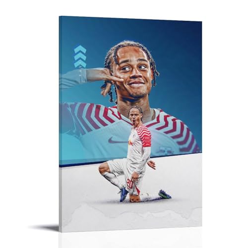 XULLONG Xavi Simons berühmte Fußballstars-Poster, coole Kunstwerke, Gemälde, Wandkunst, Leinwanddrucke, hängendes Bild, Heimdekoration, Idee, 30 x 45 cm von XULLONG