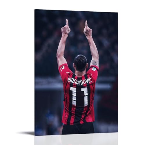 XULLONG Zlatan Ibrahimovic Poster auf Leinwand, Wandkunst, dekoratives Schlafzimmer, modernes Zuhause, 30 x 45 cm von XULLONG