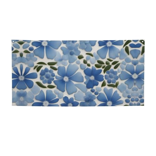 Blaue Blumen Druck Banner für drinnen und draußen, Hintergrundbanner Requisiten Hip Hop Event Themenschild Dekorationen Blaue Blumen Druck Banner für drinnen und draußen, Hintergrundbanner Requisiten Hip Hop Event Themenschild Dekorationen von XULLZH