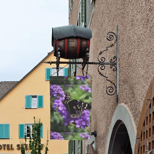 Blumen- und Schmetterlingsflaggen mit Druck, für den Außenbereich, für den Innenbereich, für Hof, Landschaft, Garten, Flagge Blumen- und Schmetterlingsflaggen mit Druck, für den Außenbereich, für den Innenbereich, für Hof, Landschaft, Garten, Flagge von XULLZH