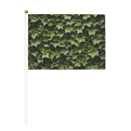 Handflaggen mit floralem Efeu-Druck, zweiseitig, für drinnen und draußen, dekorative Sportspiele, Festivals, Events Handflaggen mit floralem Efeu-Druck, zweiseitig, für drinnen und draußen, dekorative Sportspiele, Festivals, Events von XULLZH