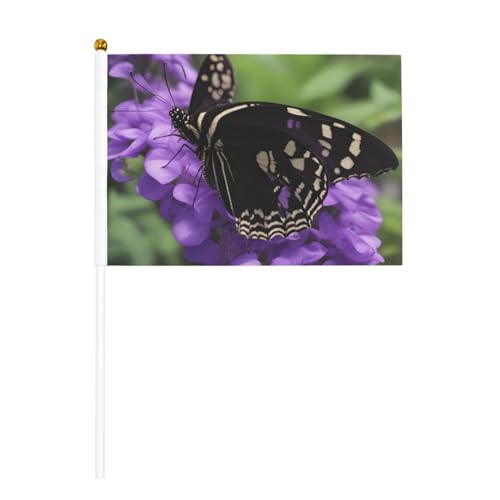 Zweiseitige Handflaggen mit Blumen- und Schmetterlings-Druck, für drinnen und draußen, dekorative Sportspiele, Festivals, Veranstaltungen Zweiseitige Handflaggen mit Blumen- und Schmetterlings-Druck, für drinnen und draußen, dekorative Sportspiele, Festivals, Veranstaltungen von XULLZH