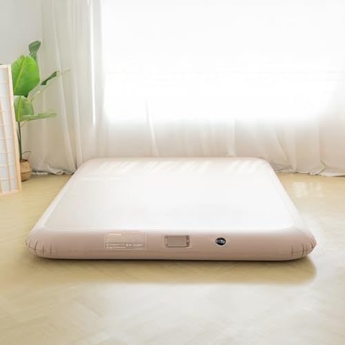 XULOEGYUNE Aufblasbare Queen-Size-Matratze mit integrierter Pumpe, Ein-Klick-Aufblasen und Luftablass-Campingbett mit Aufbewahrungstasche, belastbar bis 408 kg (200 x 152 x 20 cm) von XULOEGYUNE