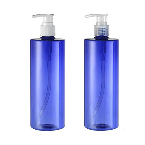 2 STÜCKE 500 ML 17 UNZE Leere Nachfüllbare Blauen Kunststoffpresse Pumpflasche mit Farbe Zufällig Pumpenkopf Lotion Shampoo Duschgel Topflappen Kosmetikbehälter Dusche Bad Liefert von XUMIN