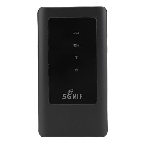 XUMIUZIY 5G Tragbarer WiFi Router, 2,77gbit / S Mobiler Hotspot mit SIM Slot, 2,4 G 5,8 G Dualband, IP54 Wassersicher, Bis zu 16 Geräte, 4300 MAh Batterie für Reisen, Zuhause, Arbeiten, von XUMIUZIY