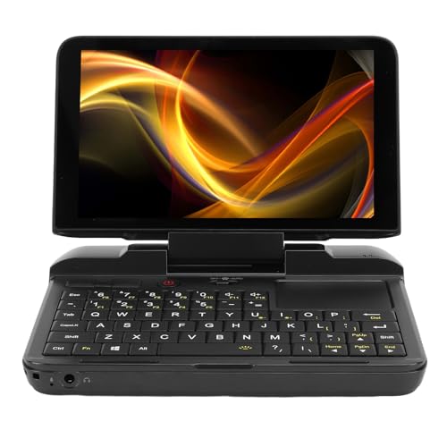 XUMIUZIY 6-Zoll-Small-Industrie-Laptop, Handheld-Industrie-Laptop für N4120 CPU 8 GB RAM 256 GB ROM 2,4 G 5 G WiFi BT4.2 2-in-1-Klein-PC-Computer-Notebook für 10 Pro (EU-Stecker) von XUMIUZIY