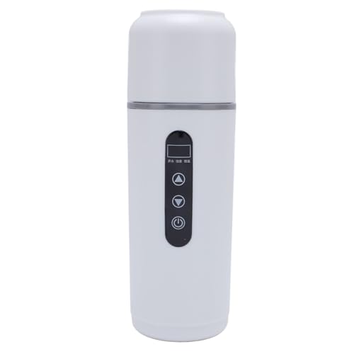 XUMIUZIY Auto -Elektrokessel, 500 Ml Warme Effiziente, Sichere Tragbare Autoheiztasse für die Reise Aufbewahren (WHITE) von XUMIUZIY