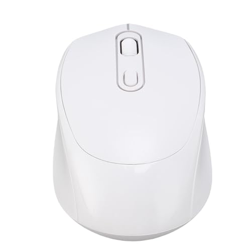 XUMIUZIY Drahtlose Maus, Wiederauf Ladbare Silent Gaming Mouse mit -Dual-Mode-Verbindung, 3-stufiger DPI Einstellbar 800 1200 1600DPI, für Study-Study-Klassen Zimmer in Ruhiger (White) von XUMIUZIY