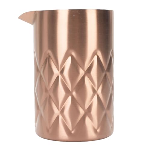 XUMIUZIY Edelstahl -Mischglas, Rostfeste Unzerbrechliche Doppeltmauerte Stangenmischkrug 540 Ml Bequemer Griff für Party (Kupfer plattiert) von XUMIUZIY