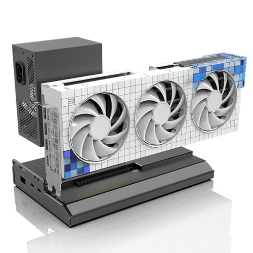 XUMIUZIY Externes GPU Dock für Thunderbolt 3/4, GPU Gehäuse unterstützt PD 60W Aufladen, USB4.0 40Gbps, RJ45, M.2 NVMe SSD Festplattenerweiterung Passend für OS X 10.13.4 und später von XUMIUZIY