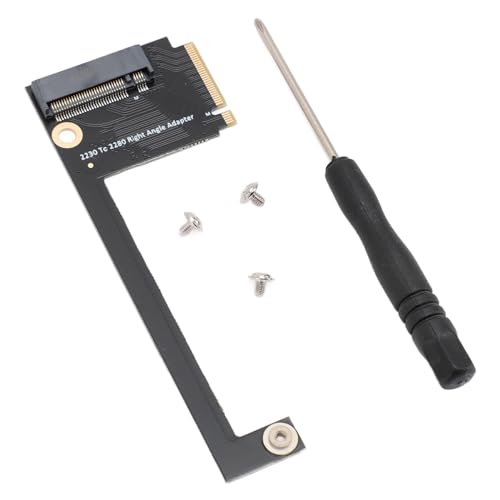 XUMIUZIY Für Rog Ally Handheld Conversion 2230 zu 2280 SSD Erweiterungskarte, NVME M Key NGFF M.2 PCIE 4.0 3.0 Gold Finger High Capacity Adapter 90 Grad Konvertierungskarte, Schwarz von XUMIUZIY