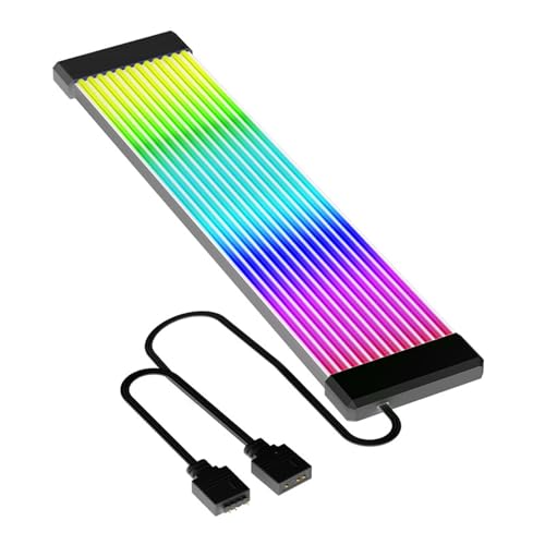 XUMIUZIY RGB -PSU -Kabel, 5V 3Pin Adressierbares Argb -Motherboard -Stromversorgung, Biegbare Silikon (X12 breit (für 24 -Pin- oder 3x8 -Pin -Kabel)) von XUMIUZIY
