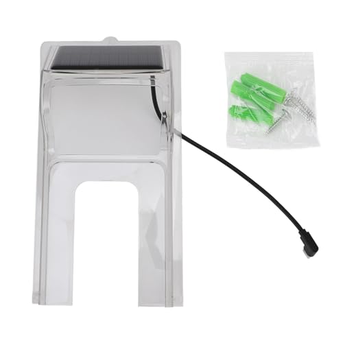 XUMIUZIY Solarkürenabdeckung, Transparentes ABS Wasserschutzschutz mit Automatischer Ladeplatte für Standard Türklingeln von Bis zu 3,15 Zoll Breit und 1,4 Zoll Dick von XUMIUZIY